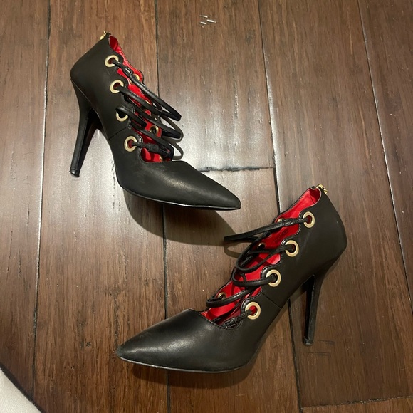 Black Charles Jourdan Heels - Picture 4 of 7